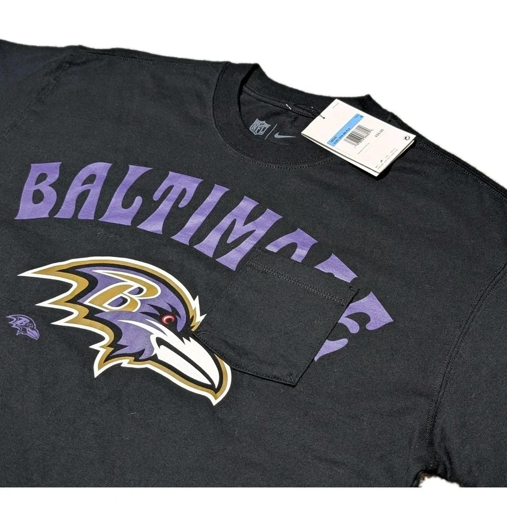Baltimore Ravens‎ NFL Men's Nike Black Short Sleeve Tee Shirt / NWT Size M